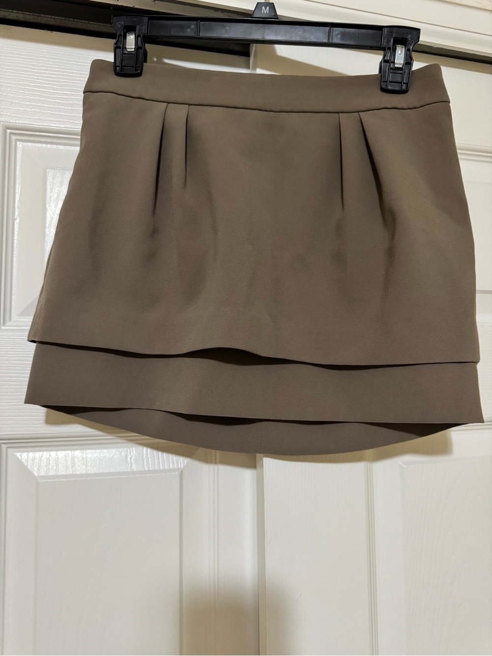 Express Women's Layered Mini Skirt - Taupe